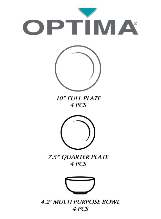 OPTIMA OPALWARE DINNER SET (AURA) - 12PC - Image 5